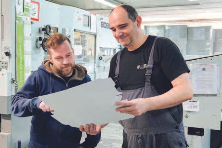 Die Zukunft im Blick! Sie fanden bei Dres einen guten Job: Dennis Ruffer und Miroslav Pejic...